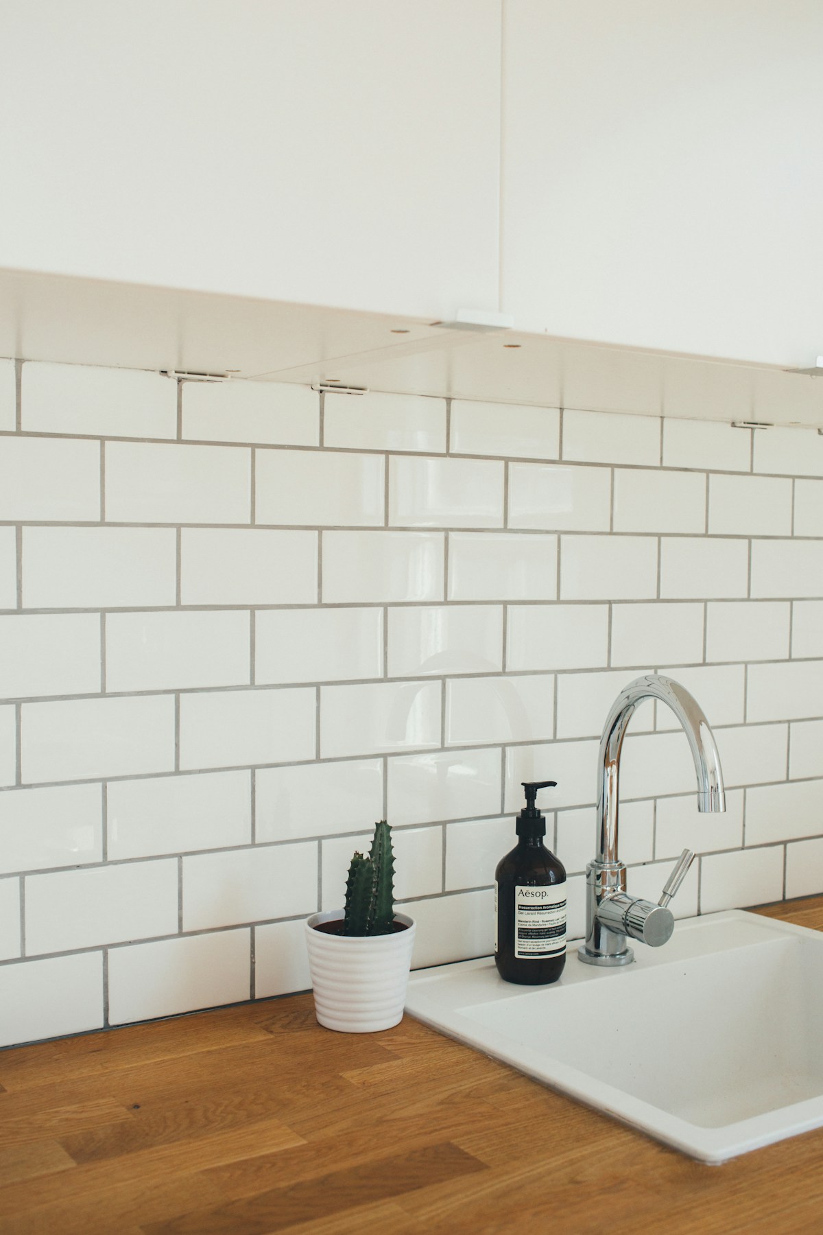 Kitchen sink and plumbing fixtures